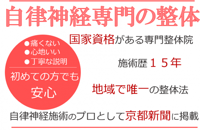 うつ病 京都 四条大宮 下京区 の整体 京都自律神経専門整体 森林堂